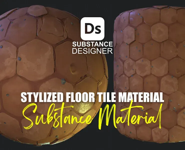 Stylized Floor Tiles Material 04 - Substance 3D Designer