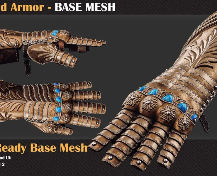 16 Hand Armor BASE MESH - VOL 19