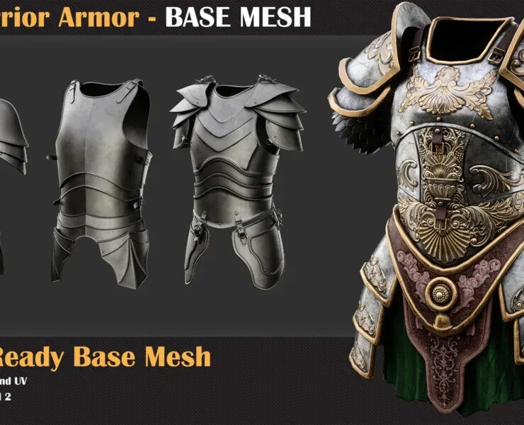 20 Warrior Armor BASE MESH - VOL 14