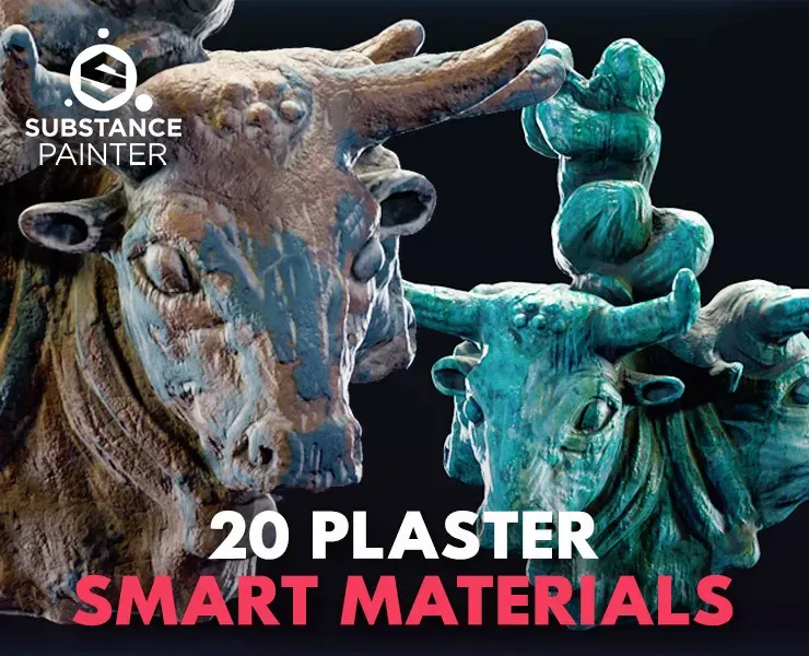 20 Plaster Smart Materials + PBR Textures