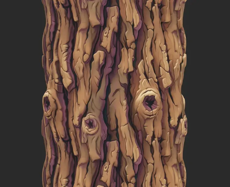 Stylized Bark Seamless Texture