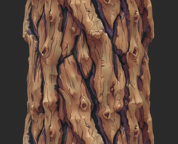 Stylized Bark Seamless Texture