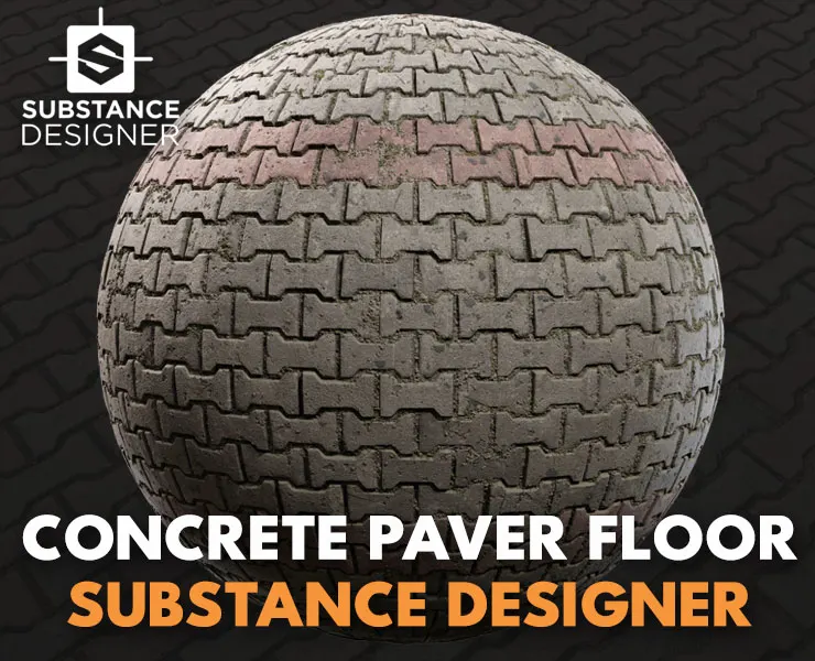 Concrete Dumbbell Bricks - Substance Designer