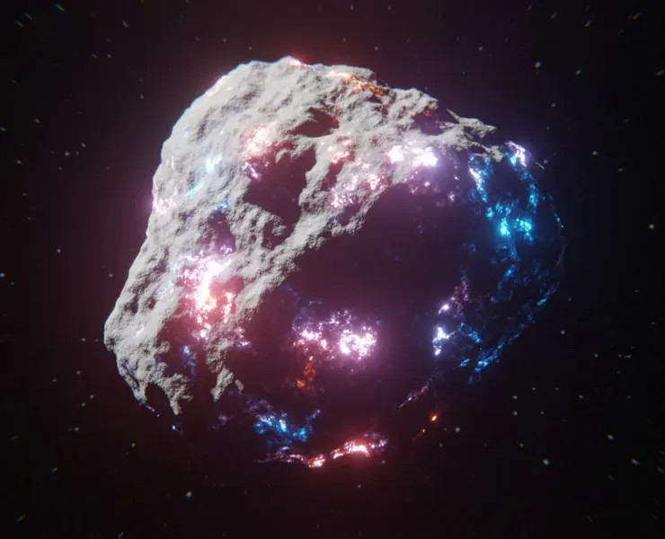 Asteroid with Procedural Material