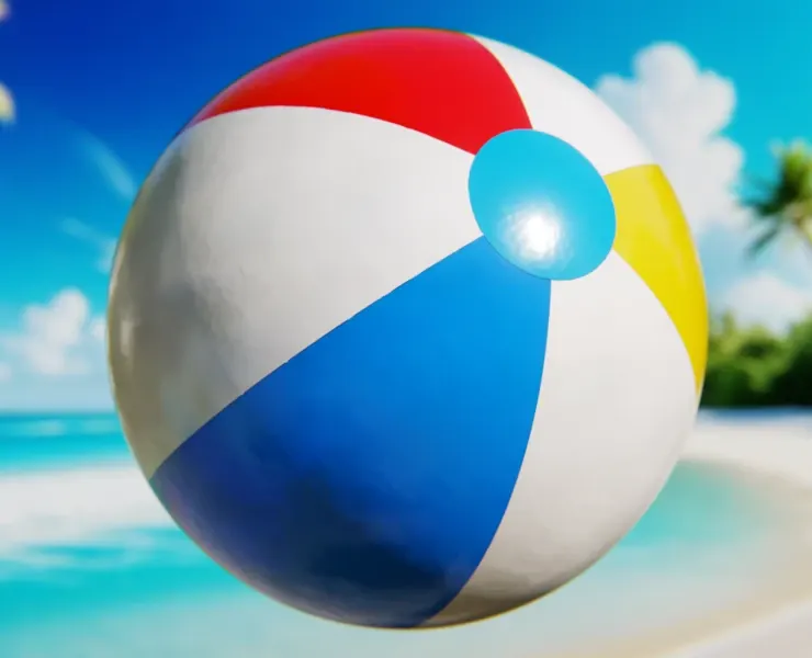 Beach Ball with Procedural material