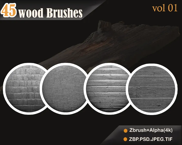 45 Wood Brushes