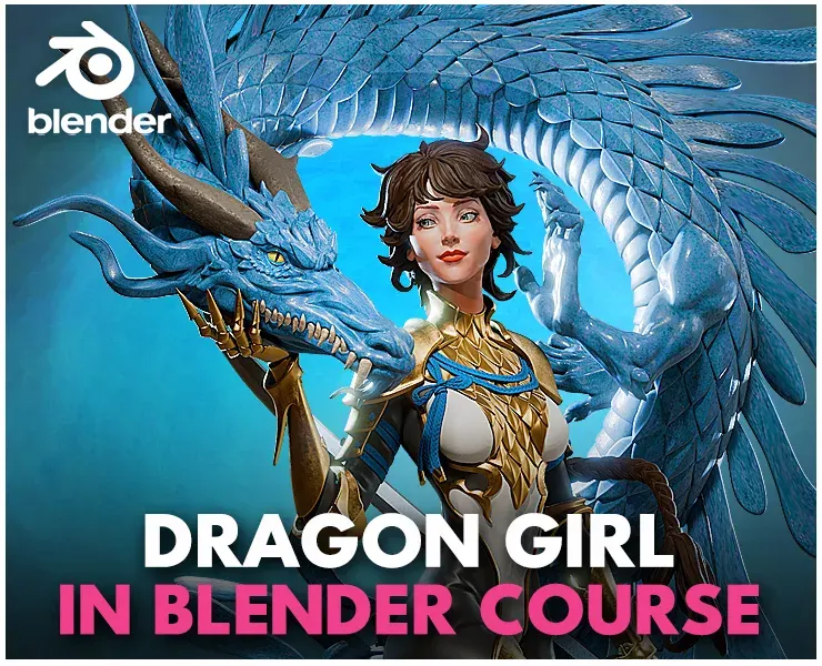 Dragon girl in Blender course