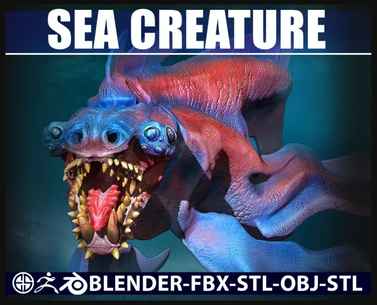 Sea ​​creature-Zbrush character-Creature 3d model