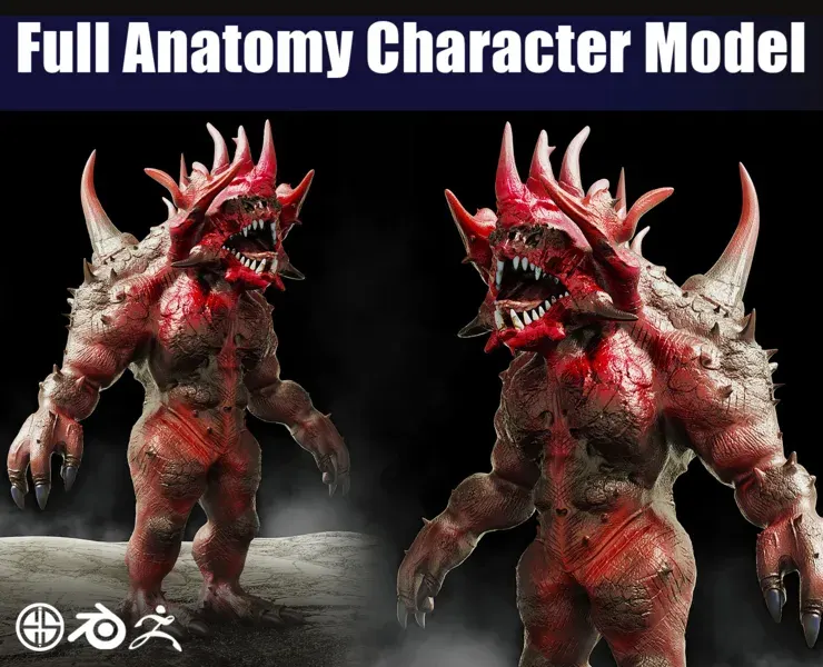 full anatomy character model-character-3d-model