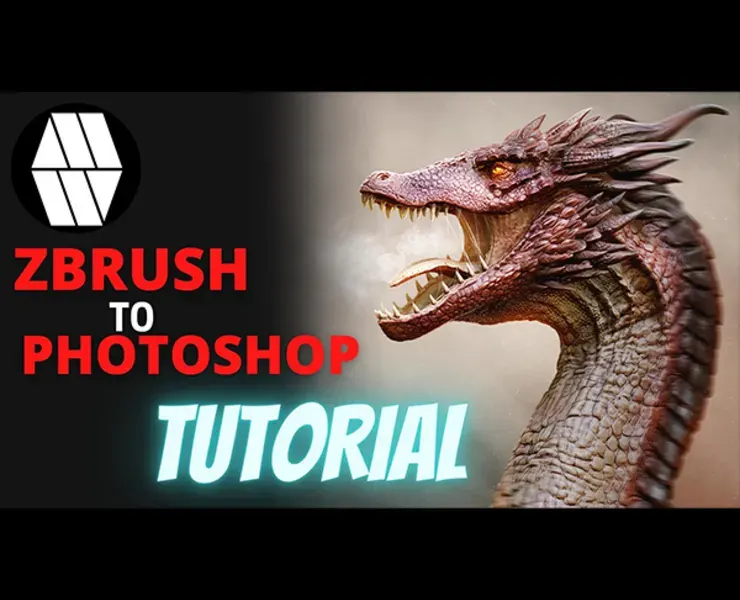 ZBrush to Photoshop - Dragon Bust Tutorial - BUNDLE PACK