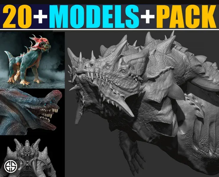 Character Models and Creatures - Sci-Fi Animals - Character & Creature