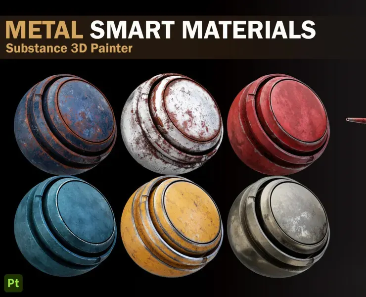 21 Metal Smart Materials _VOL 01– Substance 3D Painter