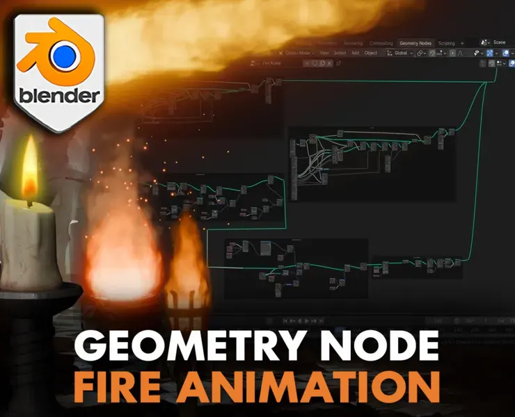 Blender Geometry Node Fire Animation