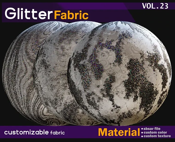 procedural Glitter fabric Material -SBSAR -custom fabric -VOL 23
