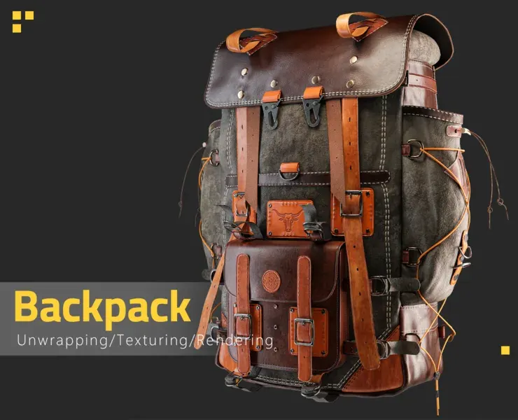 Leather Backpack - Tutorial Unwrapping/Texturing/Rendering Process