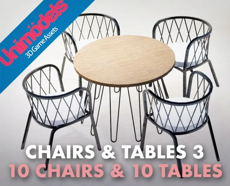 Unimodels Chairs & Tables Vol. 3 For Unity