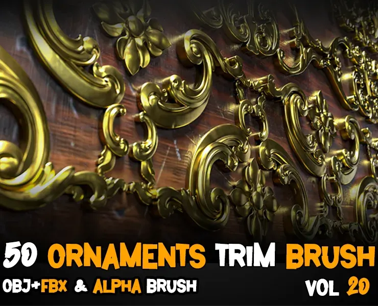 50 Ornaments Trim Brushes – Vol 20