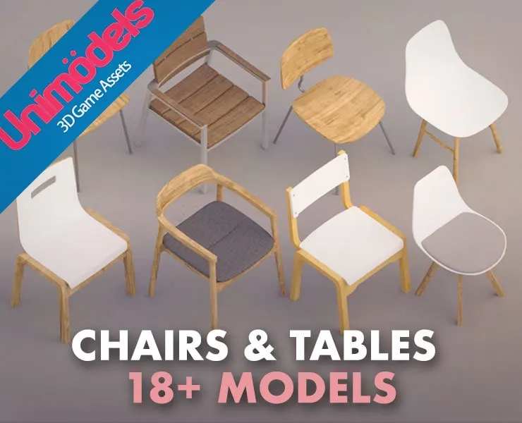 Unimodels Chairs & Tables Vol. 2 for Unity