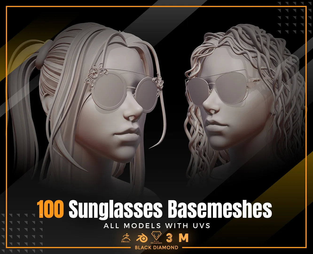100 Sunglasses Basemeshes