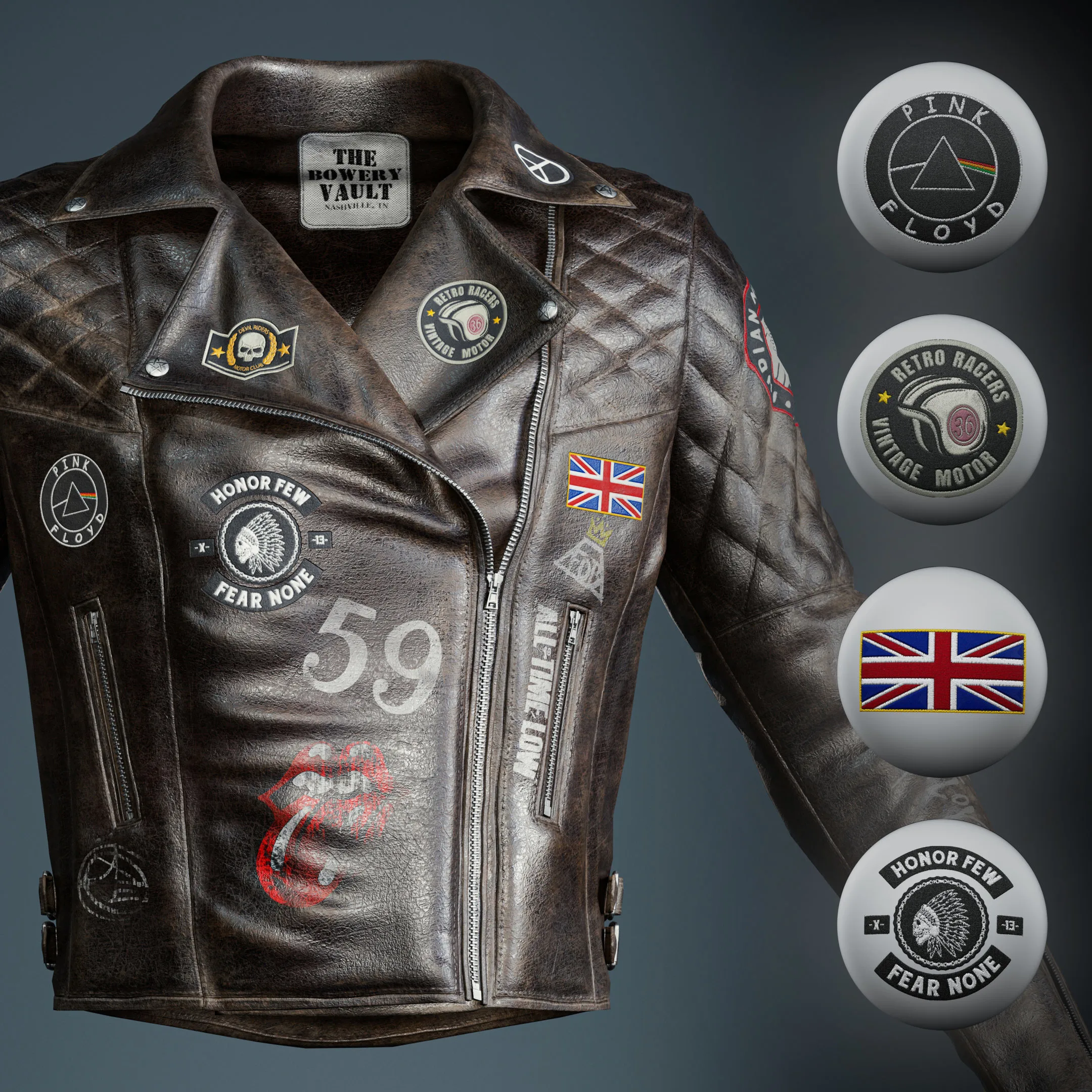 Embroidery and leather Patches for substance painter