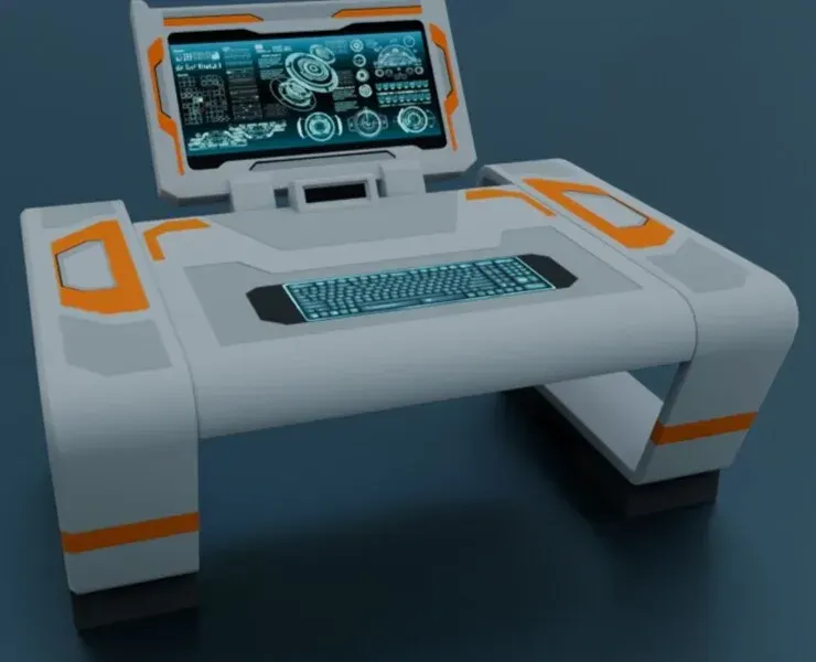 Sci-Fi Workspace - Low poly - PBR - Game ready