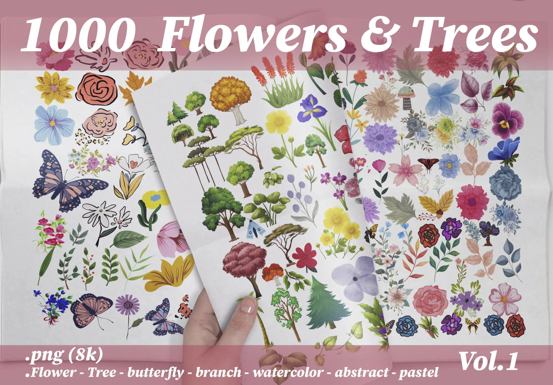 1000 Flowers & Trees