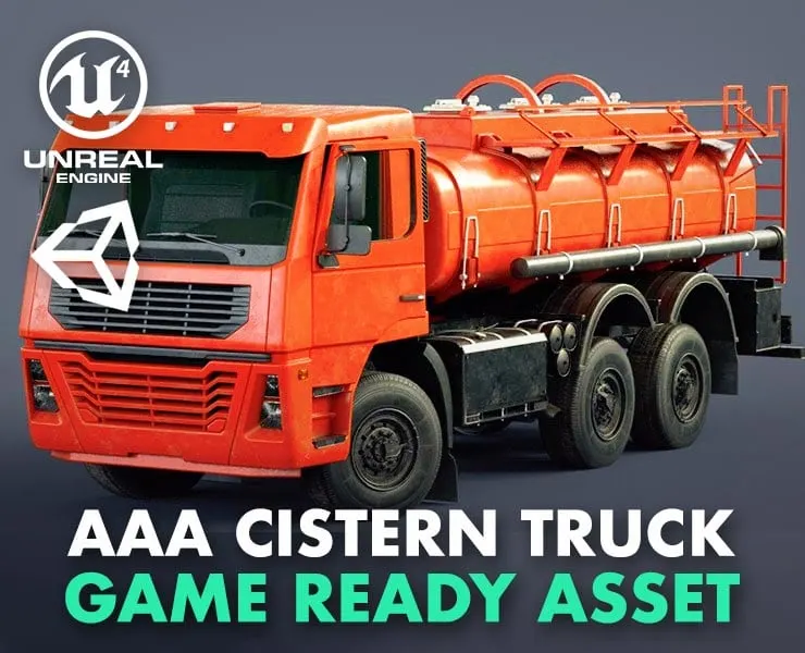 AAA Cistern Truck Game Asset