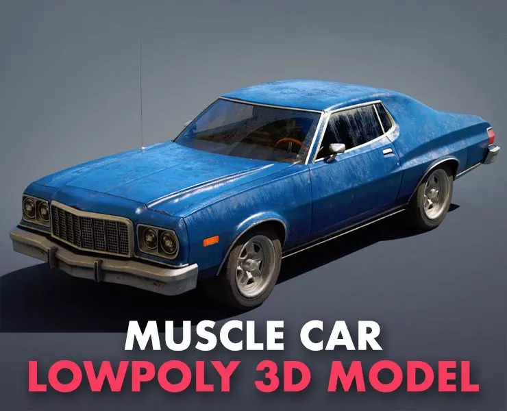 Muscle Car - Lowpoly Model