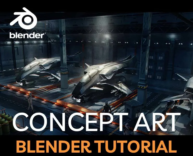 Sci-fi Concept Art Tutorial + Files ( Beginner To Pro )