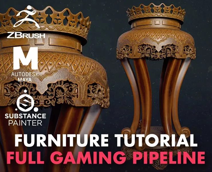 Antique Furniture Tutorial - Complete Gaming Pipeline - No Audio