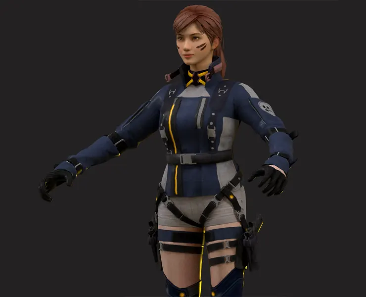 Lucy Warrior Game Ready Character