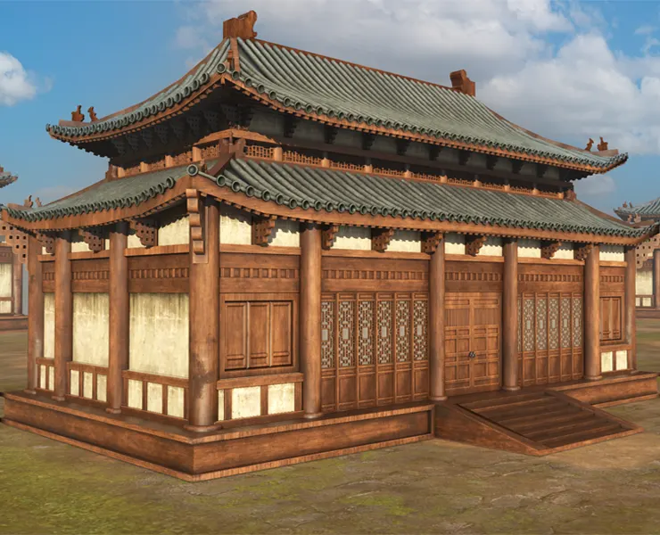 Asian Japanese Realistic Exterior Building