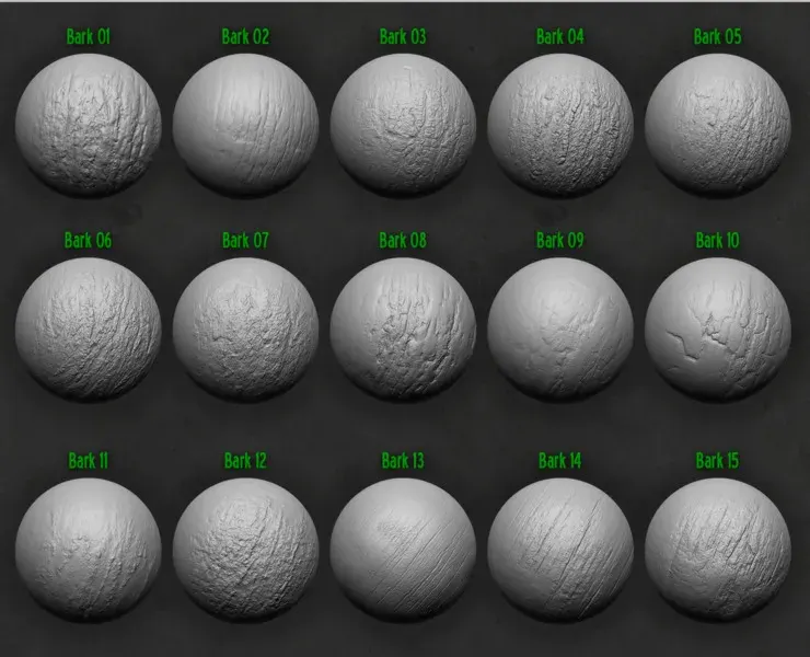 ZBrush Alpha Pack - Wood & Bark (Full Pack)