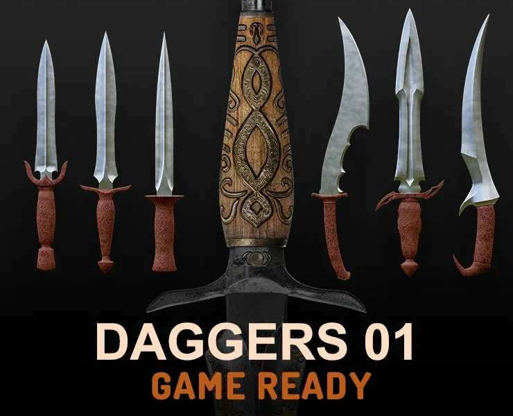 Daggers 01 - Base Mesh Game Ready