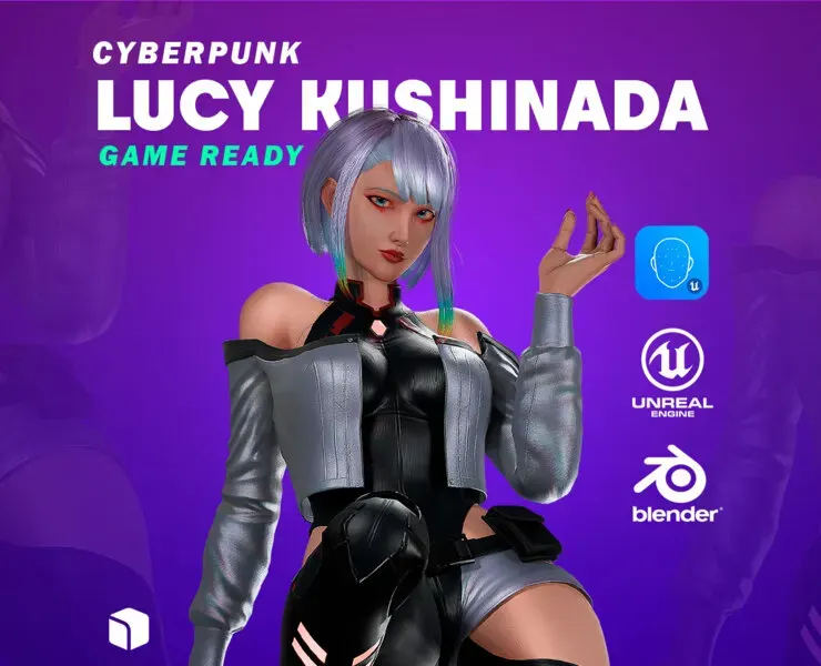 Lucy Cyberpunk Edgerunner - Game Ready 3D model - UE5