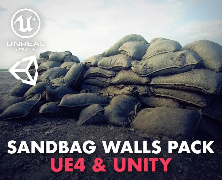 Sandbag Walls Pack for UE4 & Unity