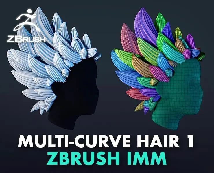 Multi-Curve Hair 1 - ZBrush