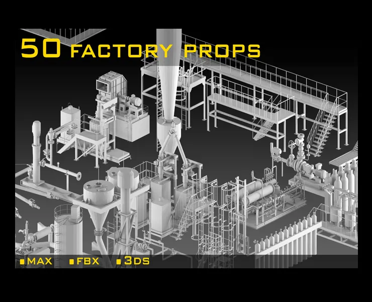 50- Factory props 3d models-vol 01