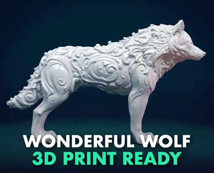 Wonderful Wolf - 3D Print Ready