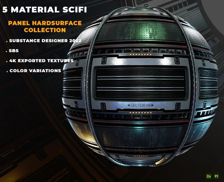 5 SCI FI MATERIAL HARDSURFACE COLLECTION VOL 01