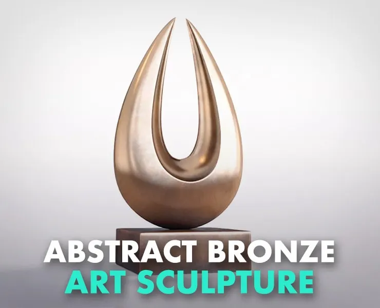 Modern Decorative Abstract Bronze Art Sculpture 02