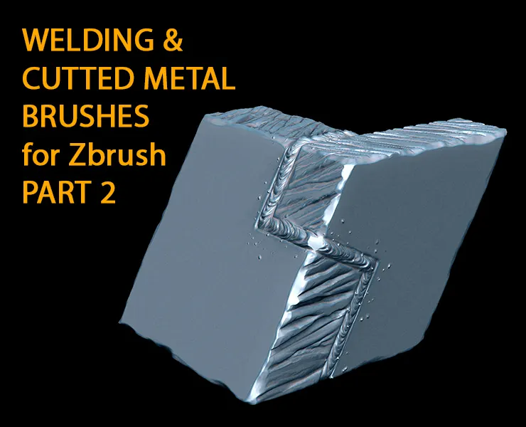 Cutted metal and Welding Brushes for Zbrush (2019+) Part 2