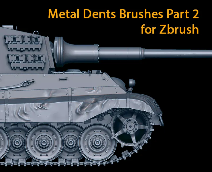 Metal Dents Part 2 Brushes for Zbrush (2019+)