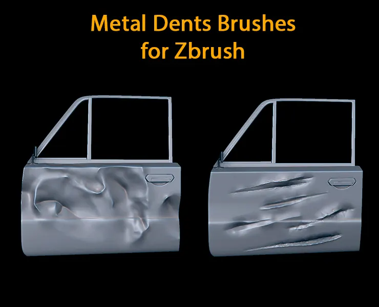 Metal Dents Brushes for Zbrush
