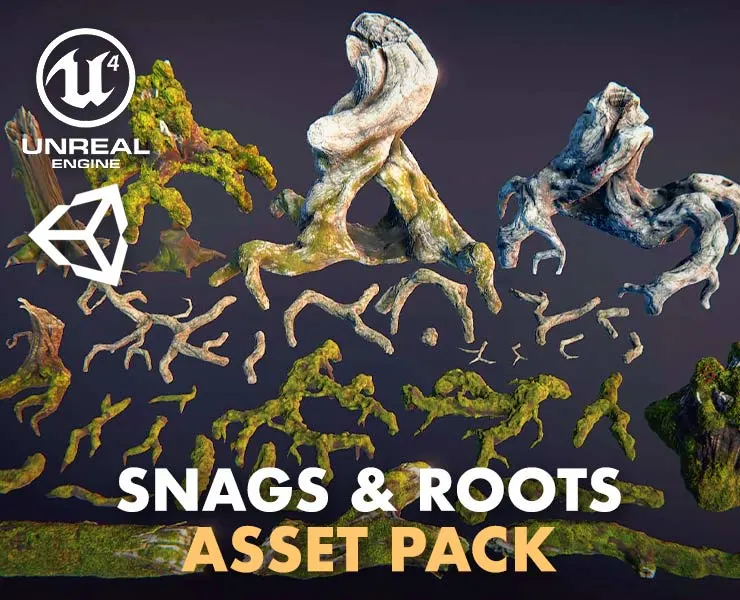Snags & Roots - Game Ready Asset Pack
