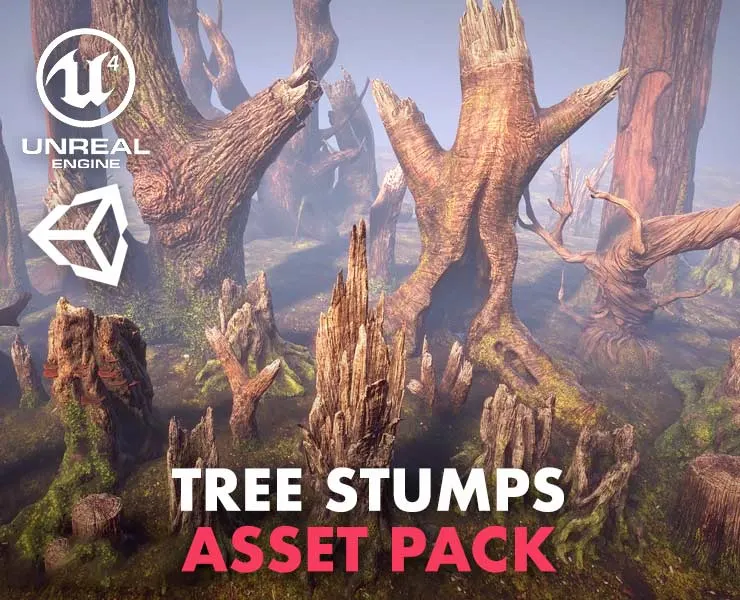 Tree Stumps - Game Ready Asset Pack