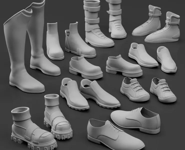 Pack Shoes Low-poly