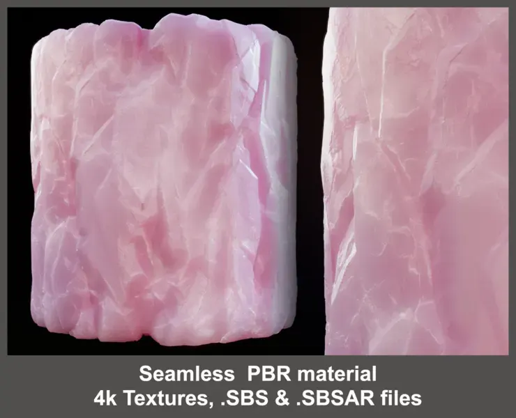Pink Quartz Subsrance material and textures
