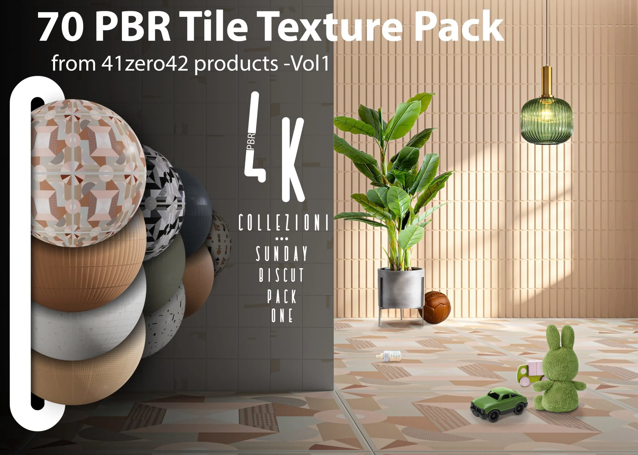 70 PBR Tile Texture Pack from 41zero42 products -Vol1