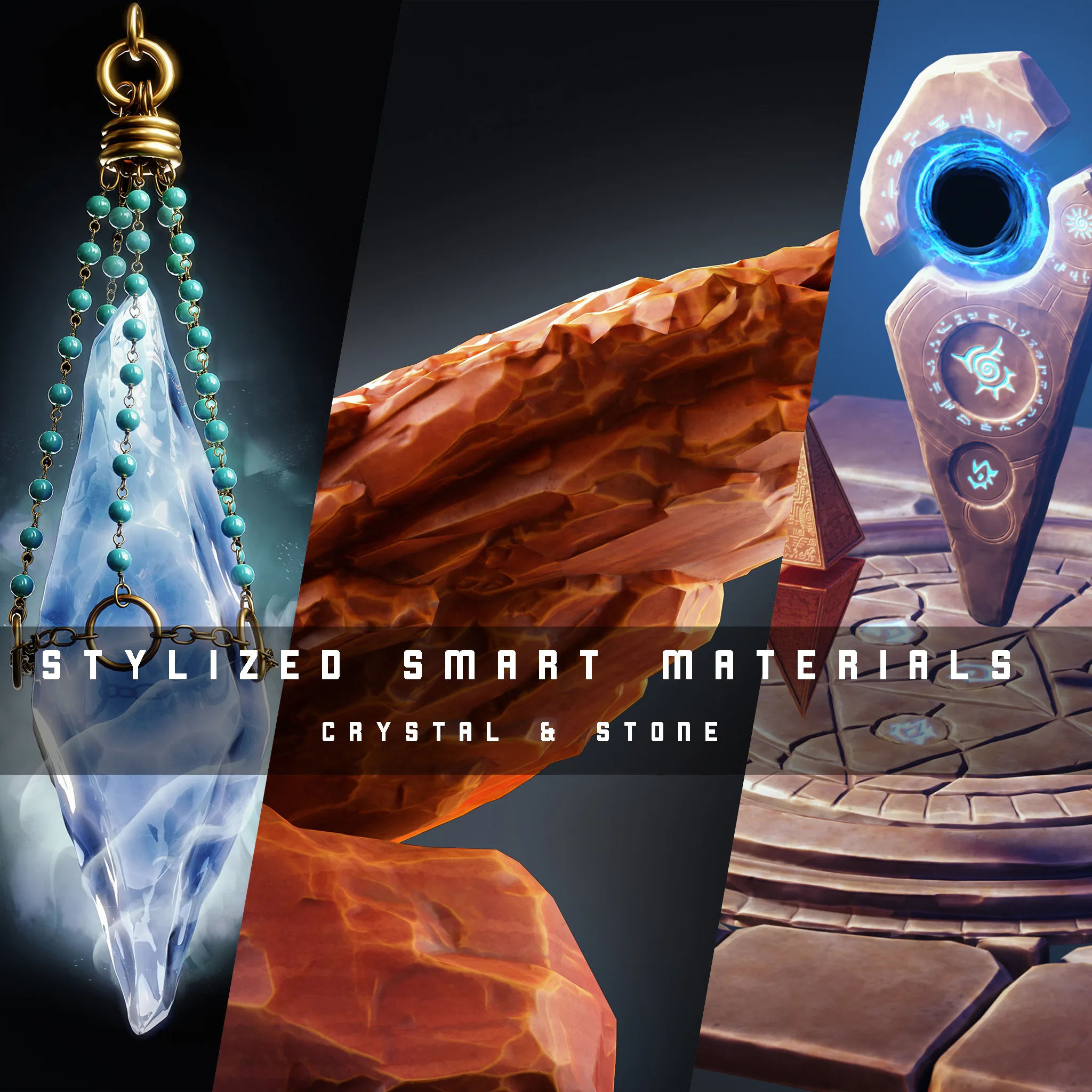 Stylized Smart Materials Stone & Gem
